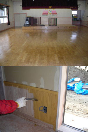 住宅内部の塗装